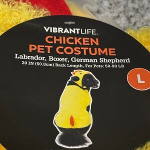 Vibrant Life Chicken Pet Costume Large Dog Halloween Outfit‎ L